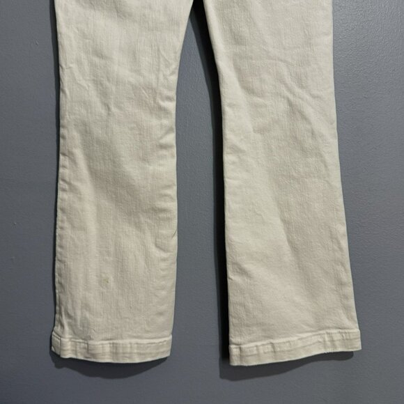 Mother Jeans Bootcut Wide Flared Pants Women Size 28 High Rise Cream Boho Retro - Picture 10 of 12